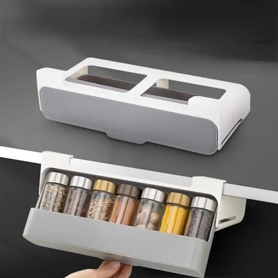 1 τεμ. KitchenStorage Bottle Storages Rack κάτω από το ράφι Δοχείο Επιτοίχιο Αυτοκόλλητο Spice Organizer Αξεσουάρ κουζίνας