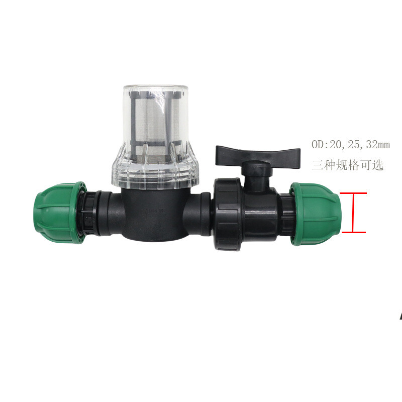 Ārējās tirdzniecības vārstu slēdža piederumi savienotājs IBC filtra vārsts dārza apūdeņošanas sistēma 20 25 32 ūdenim