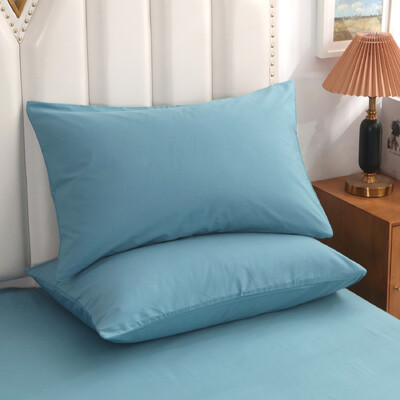 2 τεμάχια 205TC100% βαμβακερή μονόχρωμη μαξιλαροθήκη 48* 74cm ροζ γκρι μπλε ορθογώνια μαξιλαροθήκη Μαξιλαροθήκη κρεβατιού