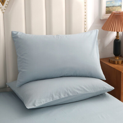 2 τεμάχια 205TC100% βαμβακερή μονόχρωμη μαξιλαροθήκη 48* 74cm ροζ γκρι μπλε ορθογώνια μαξιλαροθήκη Μαξιλαροθήκη κρεβατιού