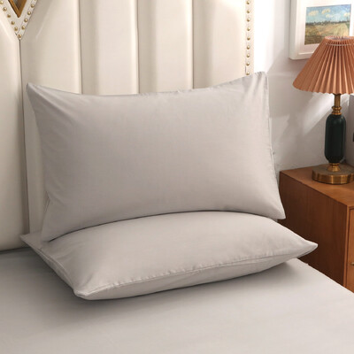 2 τεμάχια 205TC100% βαμβακερή μονόχρωμη μαξιλαροθήκη 48* 74cm ροζ γκρι μπλε ορθογώνια μαξιλαροθήκη Μαξιλαροθήκη κρεβατιού