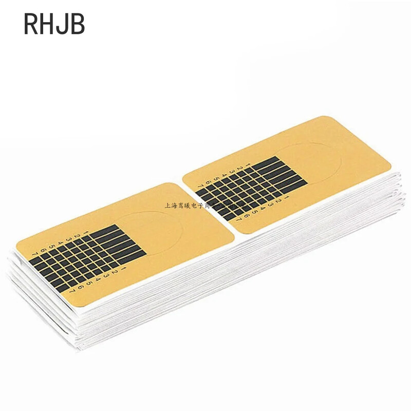 100 τμχ Μορφή τέχνης νυχιών Γαλλικό ακρυλικό τζελ νυχιών με υπεριώδη ακτινοβολία Συμβουλές φόρμες επέκτασης Οδηγός αυτοκόλλητα Nail Building Gel Μορφές μπούκλας Καλούπι Μανικιούρ