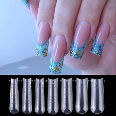 60 gab. Divu nagu veidņu pieaudzēšanas uzgaļi Veidot ātri veidojošus viltus nagus Īsi mandeļu akrila augšējās formas Diy Art manikīra rīks