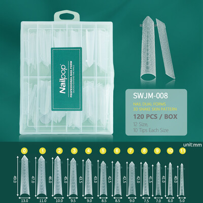 Nailpop Duet System Σετ διπλής φόρμας για μανικιούρ Γαλλικό μανικιούρ τετράγωνο αμύγδαλο επαναχρησιμοποίηση αυτοκόλλητο νυχιών σιλικόνης Top Mold Nail Art Tool