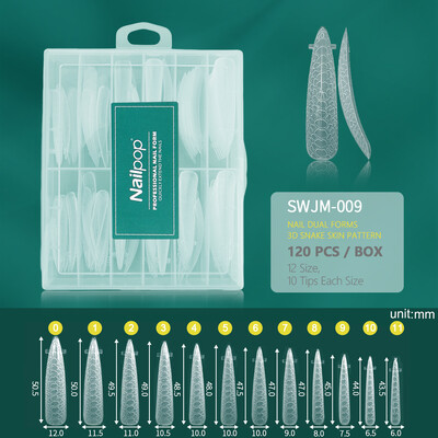 Nailpop Duet System Σετ διπλής φόρμας για μανικιούρ Γαλλικό μανικιούρ τετράγωνο αμύγδαλο επαναχρησιμοποίηση αυτοκόλλητο νυχιών σιλικόνης Top Mold Nail Art Tool