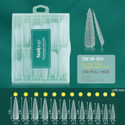 Nailpop Duet System Σετ διπλής φόρμας για μανικιούρ Γαλλικό μανικιούρ τετράγωνο αμύγδαλο επαναχρησιμοποίηση αυτοκόλλητο νυχιών σιλικόνης Top Mold Nail Art Tool