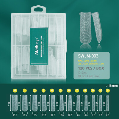 Nailpop Duet System Σετ διπλής φόρμας για μανικιούρ Γαλλικό μανικιούρ τετράγωνο αμύγδαλο επαναχρησιμοποίηση αυτοκόλλητο νυχιών σιλικόνης Top Mold Nail Art Tool