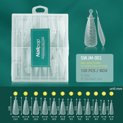 Nailpop Duet System Σετ διπλής φόρμας για μανικιούρ Γαλλικό μανικιούρ τετράγωνο αμύγδαλο επαναχρησιμοποίηση αυτοκόλλητο νυχιών σιλικόνης Top Mold Nail Art Tool