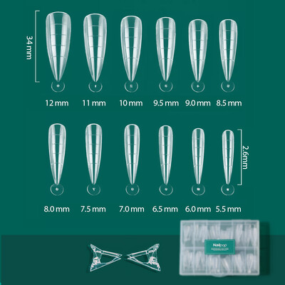 Nailpop Duet System Σετ διπλής φόρμας για μανικιούρ Γαλλικό μανικιούρ τετράγωνο αμύγδαλο επαναχρησιμοποίηση αυτοκόλλητο νυχιών σιλικόνης Top Mold Nail Art Tool