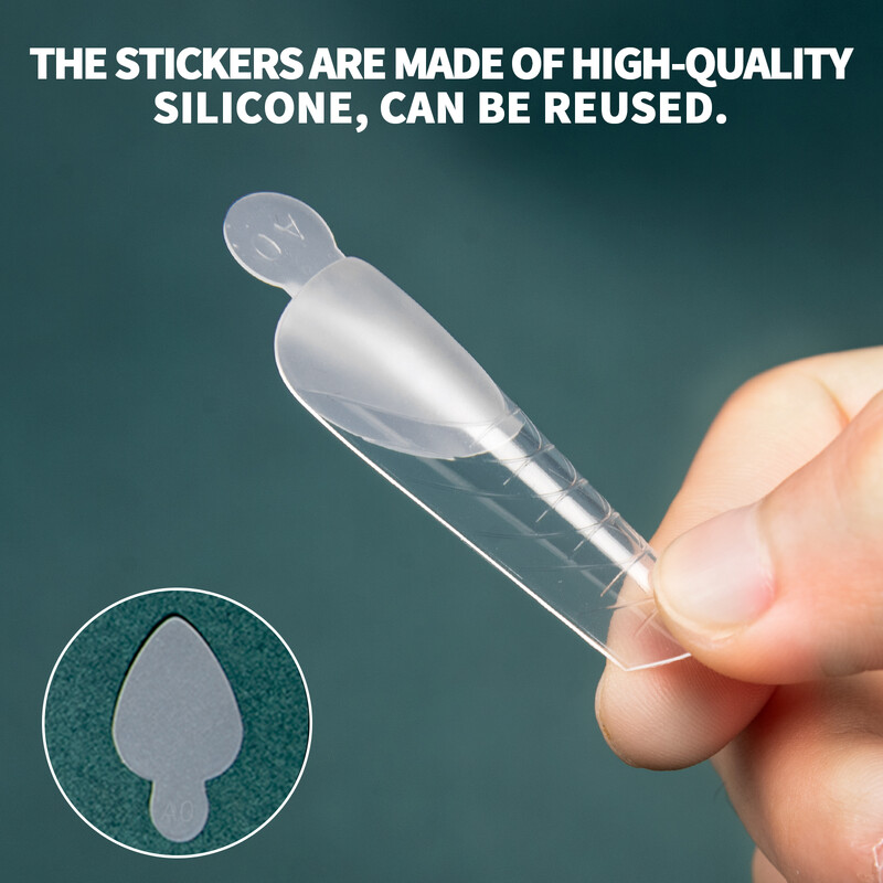 Nailpop Duet System Σετ διπλής φόρμας για μανικιούρ Γαλλικό μανικιούρ τετράγωνο αμύγδαλο επαναχρησιμοποίηση αυτοκόλλητο νυχιών σιλικόνης Top Mold Nail Art Tool