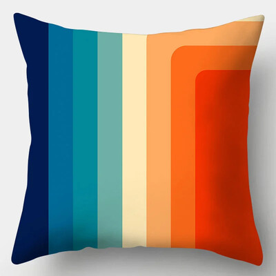 Jastučnica za spajanje duginih geometrijskih boja 45x45 cm, poliesterska navlaka za kauč, navlaka za jastuk za modernu sobu, kućni dekor