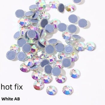 Glitter Crystals SS6-SS30 High Quality Hotfix Rhinestones Σίδερο σε κρύσταλλα για διακοσμήσεις ενδυμάτων DIY