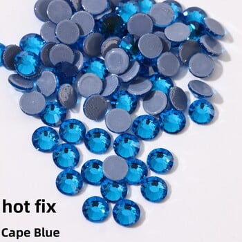 Glitter Crystals SS6-SS30 High Quality Hotfix Rhinestones Σίδερο σε κρύσταλλα για διακοσμήσεις ενδυμάτων DIY