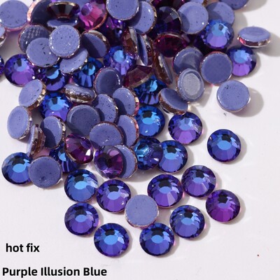Glitter Crystals SS6-SS30 High Quality Hotfix Rhinestones Σίδερο σε κρύσταλλα για διακοσμήσεις ενδυμάτων DIY
