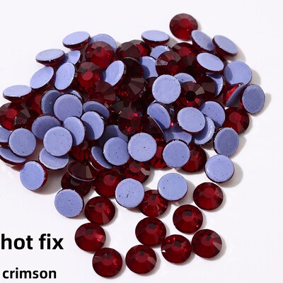 Glitter Crystals SS6-SS30 High Quality Hotfix Rhinestones Σίδερο σε κρύσταλλα για διακοσμήσεις ενδυμάτων DIY