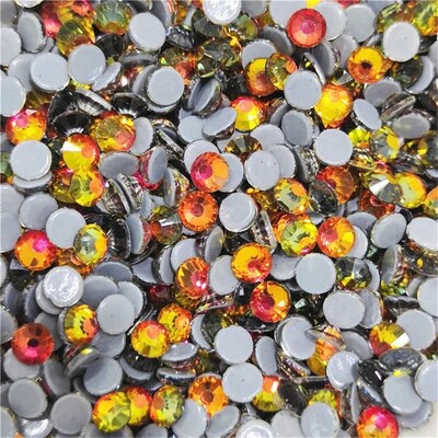 Glitter Crystals SS6-SS30 High Quality Hotfix Rhinestones Σίδερο σε κρύσταλλα για διακοσμήσεις ενδυμάτων DIY