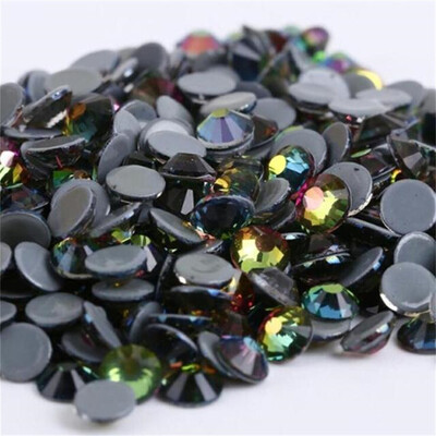 Glitter Crystals SS6-SS30 High Quality Hotfix Rhinestones Σίδερο σε κρύσταλλα για διακοσμήσεις ενδυμάτων DIY