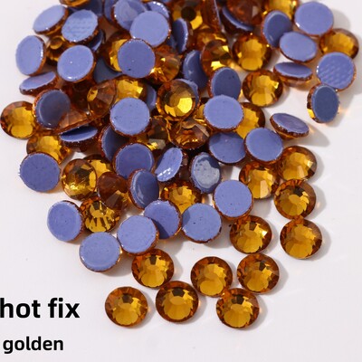 Glitter Crystals SS6-SS30 High Quality Hotfix Rhinestones Σίδερο σε κρύσταλλα για διακοσμήσεις ενδυμάτων DIY