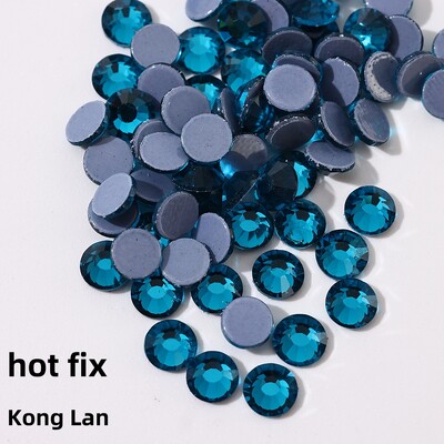 Glitter Crystals SS6-SS30 High Quality Hotfix Rhinestones Σίδερο σε κρύσταλλα για διακοσμήσεις ενδυμάτων DIY