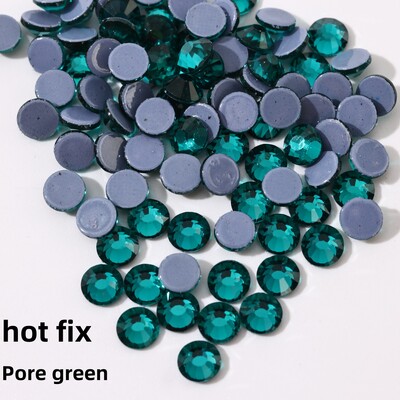 Glitter Crystals SS6-SS30 High Quality Hotfix Rhinestones Σίδερο σε κρύσταλλα για διακοσμήσεις ενδυμάτων DIY