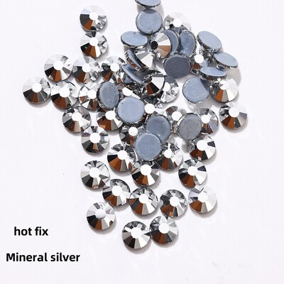 Glitter Crystals SS6-SS30 High Quality Hotfix Rhinestones Σίδερο σε κρύσταλλα για διακοσμήσεις ενδυμάτων DIY