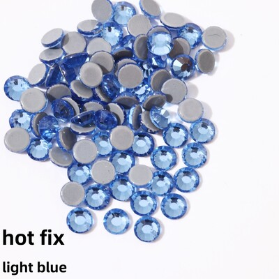 Glitter Crystals SS6-SS30 High Quality Hotfix Rhinestones Σίδερο σε κρύσταλλα για διακοσμήσεις ενδυμάτων DIY