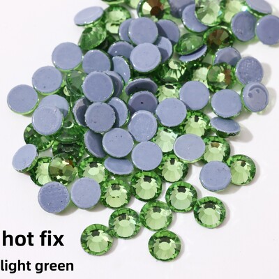 Glitter Crystals SS6-SS30 High Quality Hotfix Rhinestones Σίδερο σε κρύσταλλα για διακοσμήσεις ενδυμάτων DIY