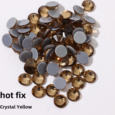 Glitter Crystals SS6-SS30 High Quality Hotfix Rhinestones Σίδερο σε κρύσταλλα για διακοσμήσεις ενδυμάτων DIY