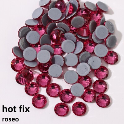 Glitter Crystals SS6-SS30 High Quality Hotfix Rhinestones Σίδερο σε κρύσταλλα για διακοσμήσεις ενδυμάτων DIY