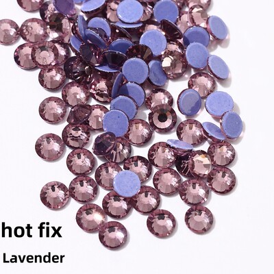 Glitter Crystals SS6-SS30 High Quality Hotfix Rhinestones Σίδερο σε κρύσταλλα για διακοσμήσεις ενδυμάτων DIY