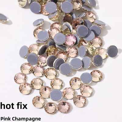 Glitter Crystals SS6-SS30 High Quality Hotfix Rhinestones Σίδερο σε κρύσταλλα για διακοσμήσεις ενδυμάτων DIY