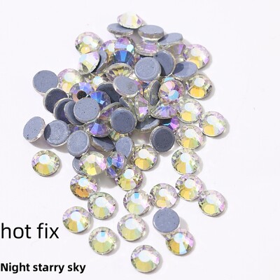 Glitter Crystals SS6-SS30 High Quality Hotfix Rhinestones Σίδερο σε κρύσταλλα για διακοσμήσεις ενδυμάτων DIY