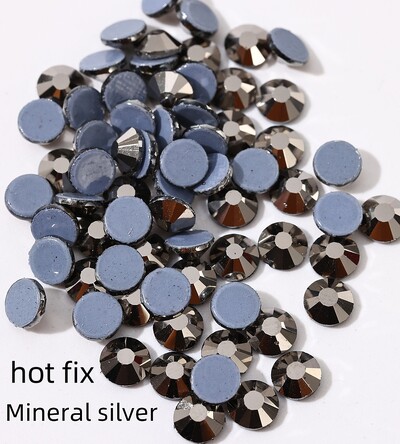 Glitter Crystals SS6-SS30 High Quality Hotfix Rhinestones Σίδερο σε κρύσταλλα για διακοσμήσεις ενδυμάτων DIY