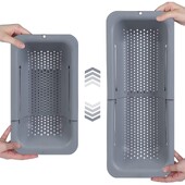 Ανασυρόμενη σχάρα αποστράγγισης νεροχύτη Καλάθι αποστράγγισης Ράφι πιάτων Ρυθμιζόμενο νιπτήρας λαχανικών φρούτων Καλάθι φίλτρου Αξεσουάρ κουζίνας