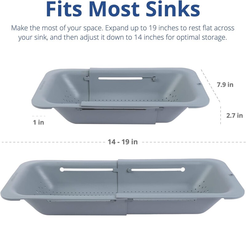 Ανασυρόμενη σχάρα αποστράγγισης νεροχύτη Καλάθι αποστράγγισης Ράφι πιάτων Ρυθμιζόμενο νιπτήρας λαχανικών φρούτων Καλάθι φίλτρου Αξεσουάρ κουζίνας