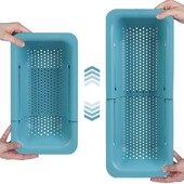 Virs izlietnes caurduris, sietiņš, groza mazgāšana, dārzeņi un augļi, izvelkami jauni mājas virtuves piederumi (8 W X 14–19 L x 2,8 H)