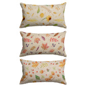 Krītošās rudens lapas Taisnstūra Spilvena Pārvalks Dekors Spilvendrāna Mājas Krēsls Āra Sēdekļu Iekārtojums Lins Spilvena Pārvalks 30x50cm