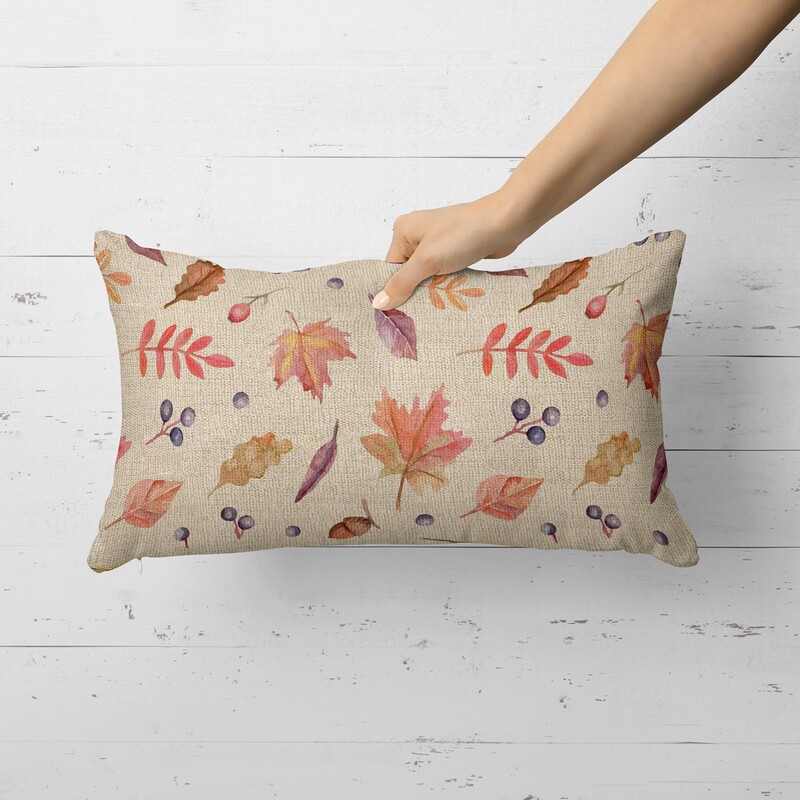 Krītošās rudens lapas Taisnstūra Spilvena Pārvalks Dekors Spilvendrāna Mājas Krēsls Āra Sēdekļu Iekārtojums Lins Spilvena Pārvalks 30x50cm