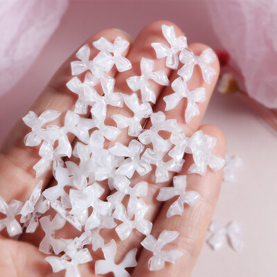 30 kom. Kawaii Aurora vrpca s mašnom za nokte Privjesci za nokte sa kamenčićima Dekoracija Sjajna prozirna mašna za nokte Dodaci za manikuru