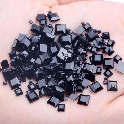 Rhinestones FlatBack Square 2mm 4mm 6mm Mješovite veličine 4g Oko 180 komada Za rukotvorine Scrapbooking DIY Odjeća Nail Art Decoration