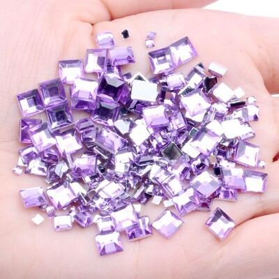 Rhinestones FlatBack Square 2mm 4mm 6mm Mješovite veličine 4g Oko 180 komada Za rukotvorine Scrapbooking DIY Odjeća Nail Art Decoration
