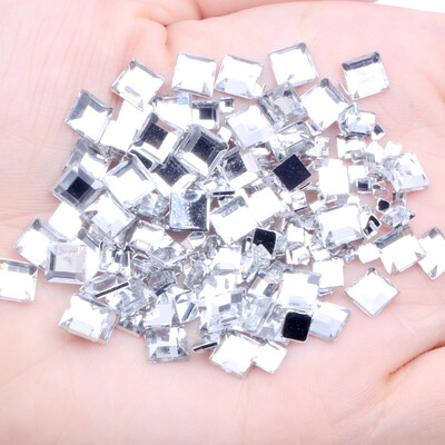 Rhinestones FlatBack Square 2mm 4mm 6mm Mješovite veličine 4g Oko 180 komada Za rukotvorine Scrapbooking DIY Odjeća Nail Art Decoration