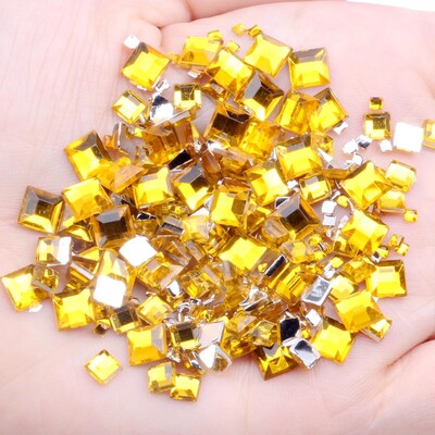 Rhinestones FlatBack Square 2mm 4mm 6mm Mješovite veličine 4g Oko 180 komada Za rukotvorine Scrapbooking DIY Odjeća Nail Art Decoration