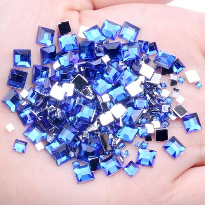 Rhinestones FlatBack Square 2mm 4mm 6mm Mješovite veličine 4g Oko 180 komada Za rukotvorine Scrapbooking DIY Odjeća Nail Art Decoration
