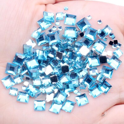 Rhinestones FlatBack Square 2mm 4mm 6mm Mješovite veličine 4g Oko 180 komada Za rukotvorine Scrapbooking DIY Odjeća Nail Art Decoration
