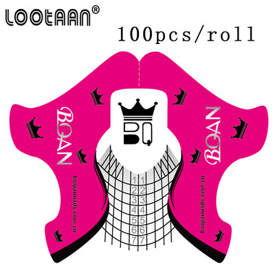 100 komada blistavih francuskih oblika za nokte Samoljepljivi oblici za nadogradnju noktiju Akrilni UV gel vrh gel lak naljepnica Alat za šablone za manikuru