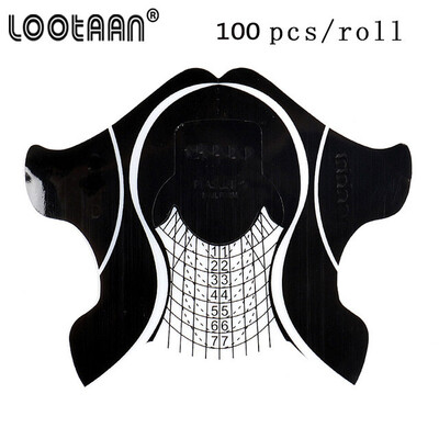 100 komada blistavih francuskih oblika za nokte Samoljepljivi oblici za nadogradnju noktiju Akrilni UV gel vrh gel lak naljepnica Alat za šablone za manikuru