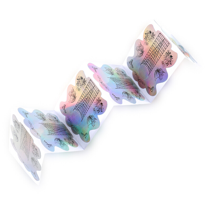 100 komada blistavih francuskih oblika za nokte Samoljepljivi oblici za nadogradnju noktiju Akrilni UV gel vrh gel lak naljepnica Alat za šablone za manikuru