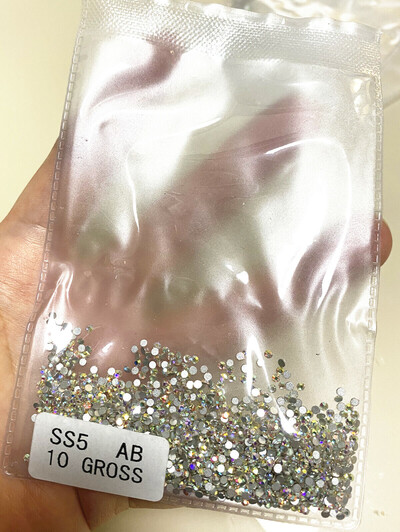 1440 komada svjetlucavih kristala AB/prozirnih dijamanata SS3-SS20 bez hitnih popravka FlatBack Strass Šivanje/tkanina/ukrasi za nokte sa dijamantima
