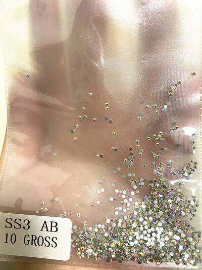 1440 komada svjetlucavih kristala AB/prozirnih dijamanata SS3-SS20 bez hitnih popravka FlatBack Strass Šivanje/tkanina/ukrasi za nokte sa dijamantima